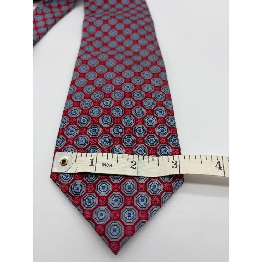 Donald J. Trump Signature Collection, Red/Blue Geometric Octogonal Pattern Tie